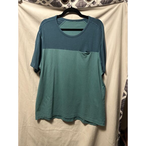 Lululemon Men In Your Element Short Sleeve Turquoise Sea / Desert Teal Size XL - Picture 1 of 6
